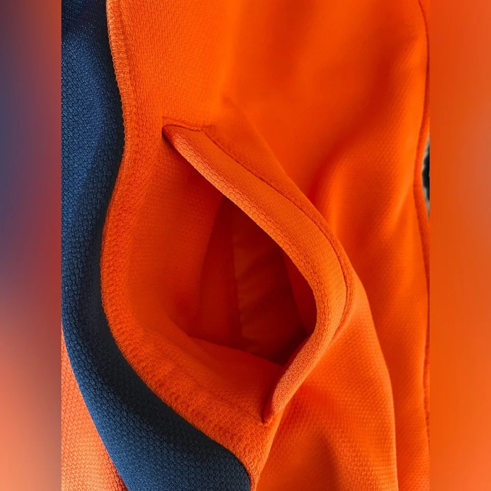 Mens Denver Broncos NFL Full Zip Jacket Orange & Navy Blue, M